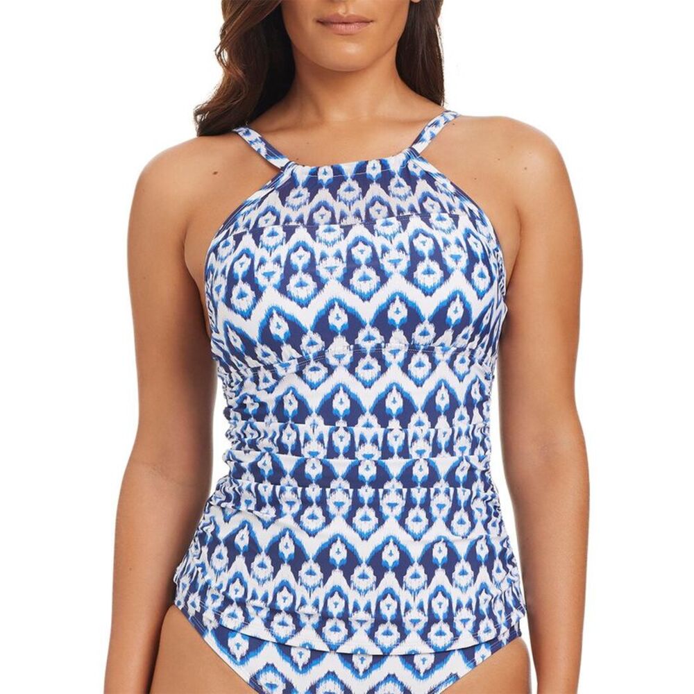 Beyond Control Swimwear Womens  Fine Ikat High Neck Tankini
